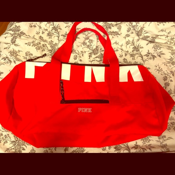 PINK Victoria's Secret Bags Neon Pink Duffle Bag Poshmark